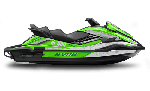 Bright Green Jet Ski Graphics Kit