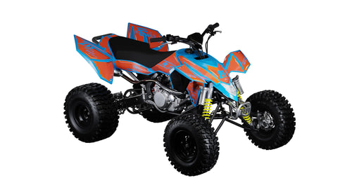 Blue and Orange Manga Quad Graphics Kit