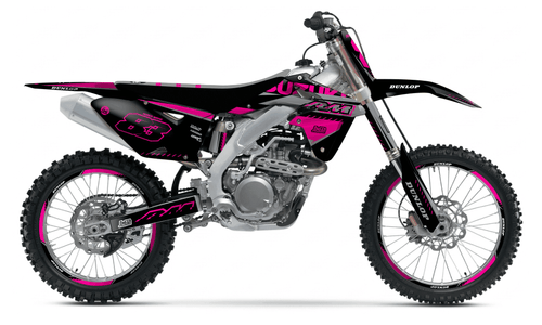 Pink and Black Sticker kit for Suzuki RMZ 450 2008 - 2017