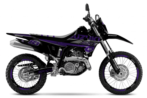 Purple and Black Sticker kit for Suzuki DR-Z4S 2025 - 2026