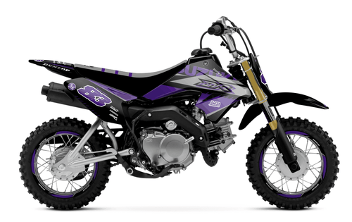 Purple and Black Sticker kit for Suzuki DRZ 70 2009 - 2013