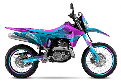 Pink and Blue Fade Sticker kit for Suzuki DR-Z4S 2025 - 2026