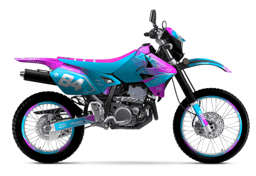 Pink and Blue Fade Sticker kit for Suzuki DRZ 400S 2000 - 2023