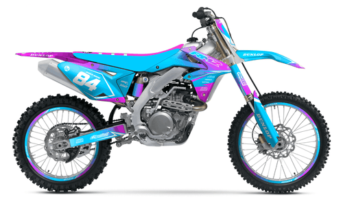 Pink and Blue Fade Sticker kit for Suzuki RMZ 450 2008 - 2017