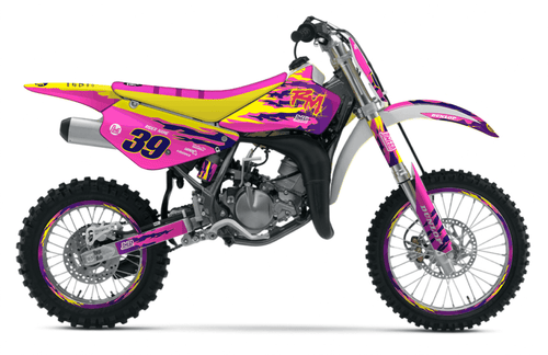 Pink Retro Sticker kit for Suzuki RM 85 2001 - 2020