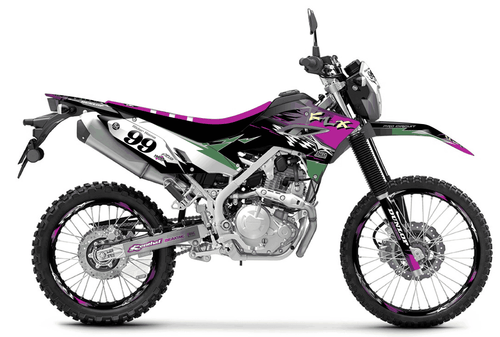 Retro 90's Factory Sticker kit for Kawasaki KLX 230 2024 - 2027