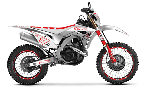 White CR Sticker kit for Honda CRF 450X 2019 - 2024