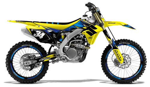 Yellow Concept Sticker kit for Suzuki RMZ 250 2010 - 2018