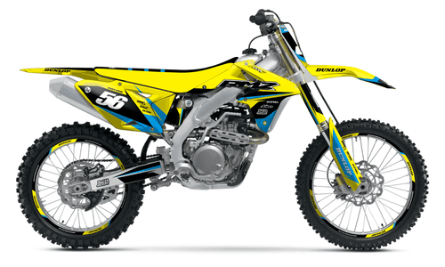 Yellow Factory Sticker kit for Suzuki RMZ 450 2008 - 2017