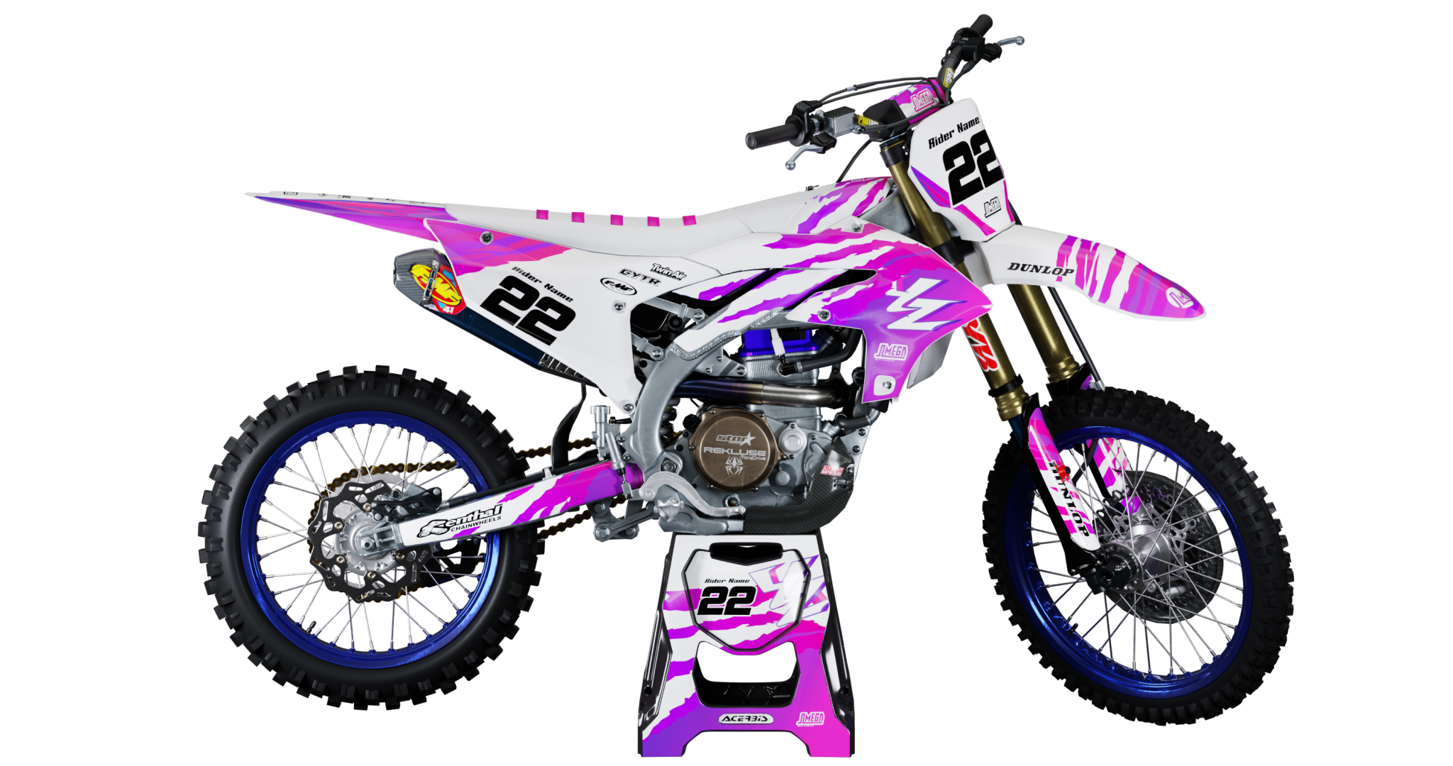 Pink 90s Vibes Graphics kit | MX Graphics – Omega Moto Graphics