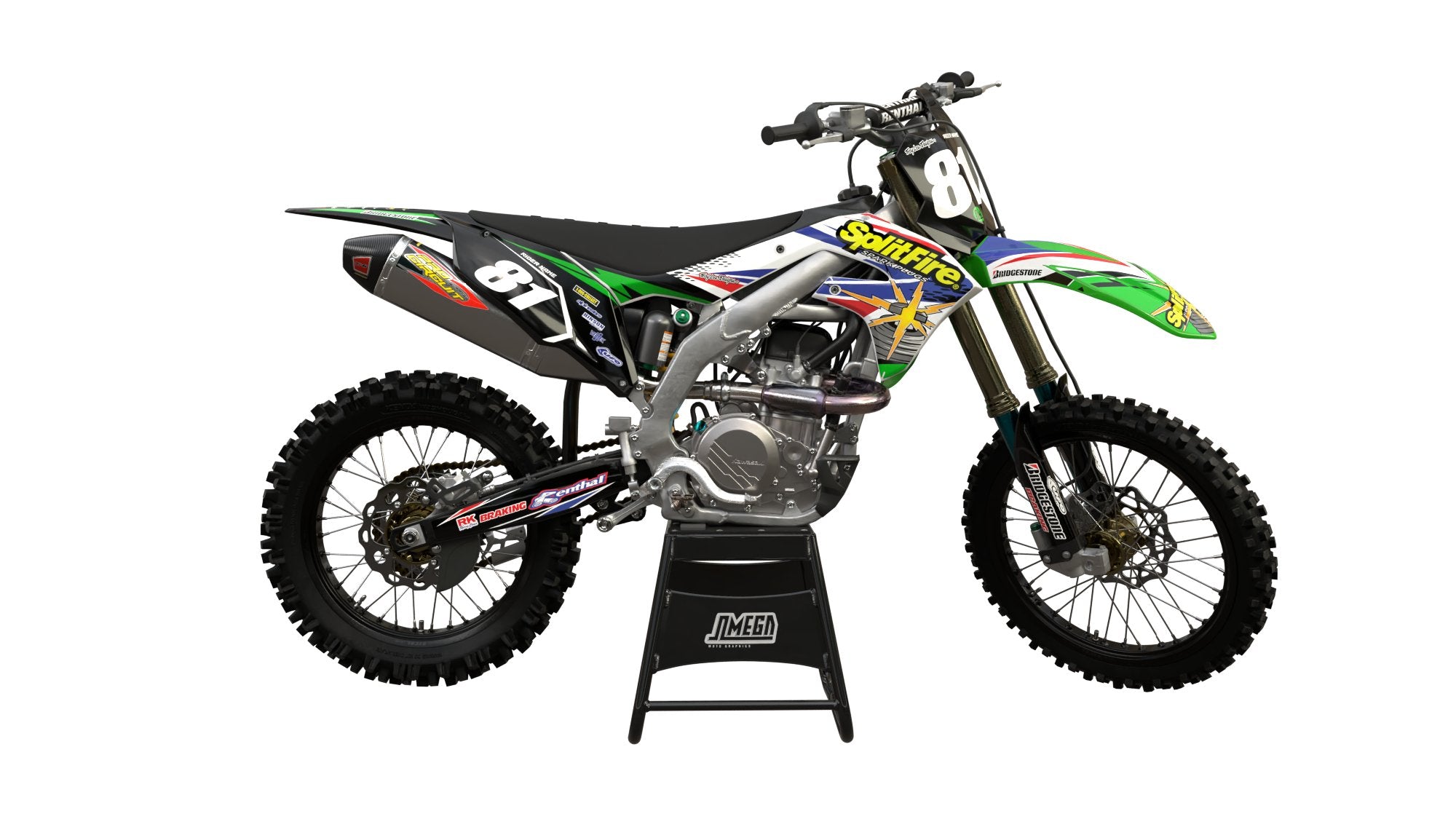 Kawasaki KX KXF 250 450 SplitFire Graphics kit – Omega Moto Graphics