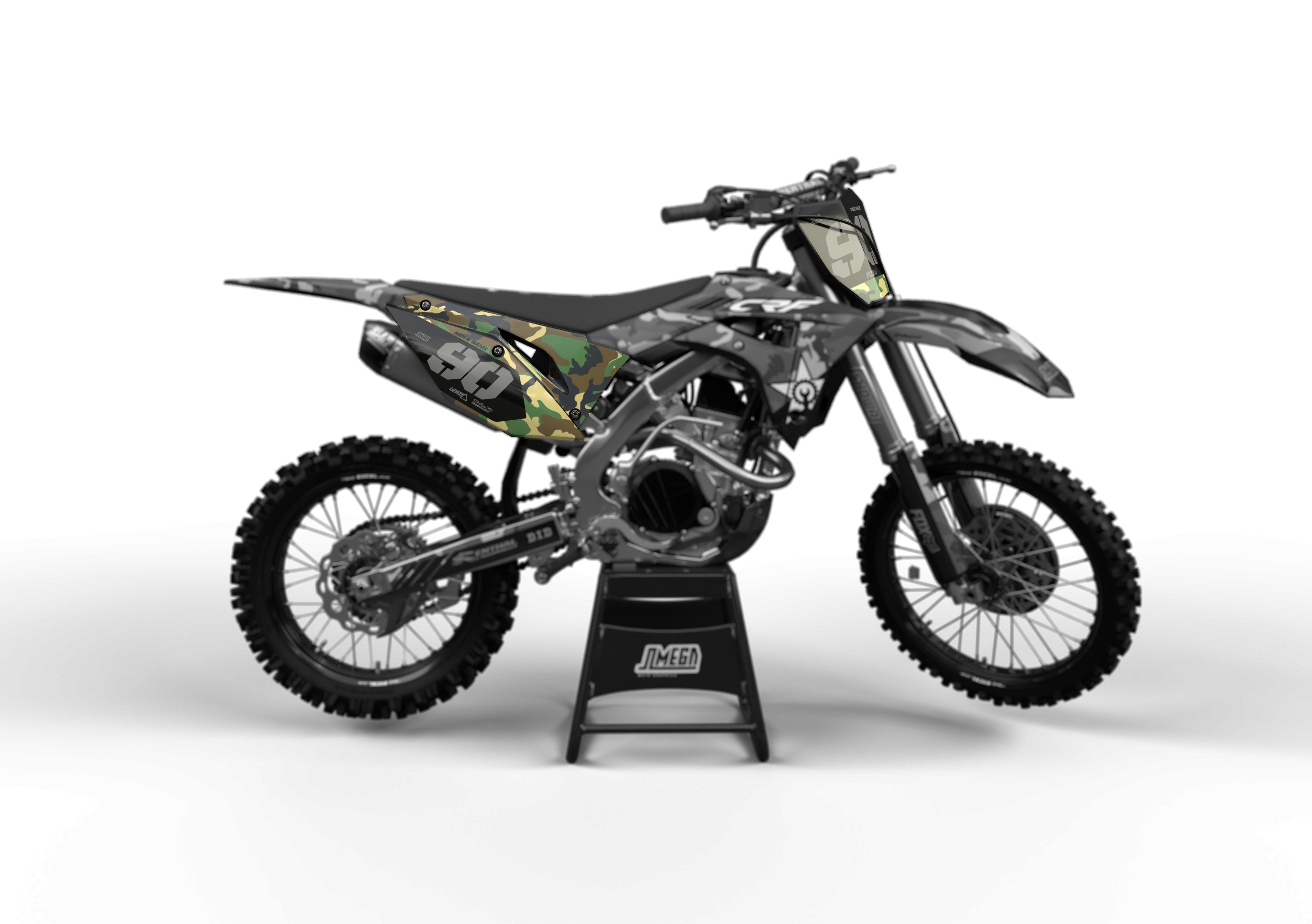 Army Camo Number Plates | Dirt Bike Number Decals – Omega Moto