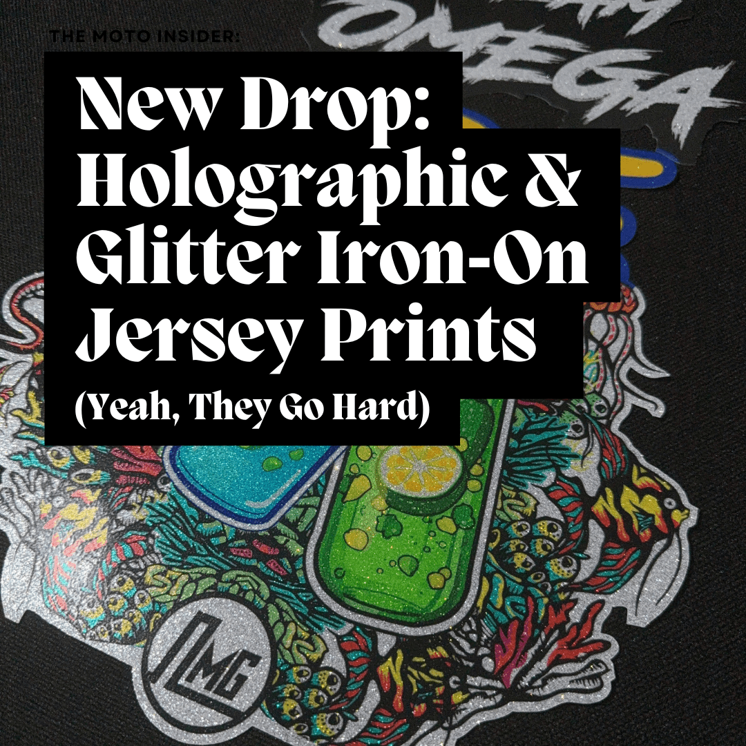 New Drop: holographic and glitter iron-on jersey prints for custom motocross jersey names and numbers