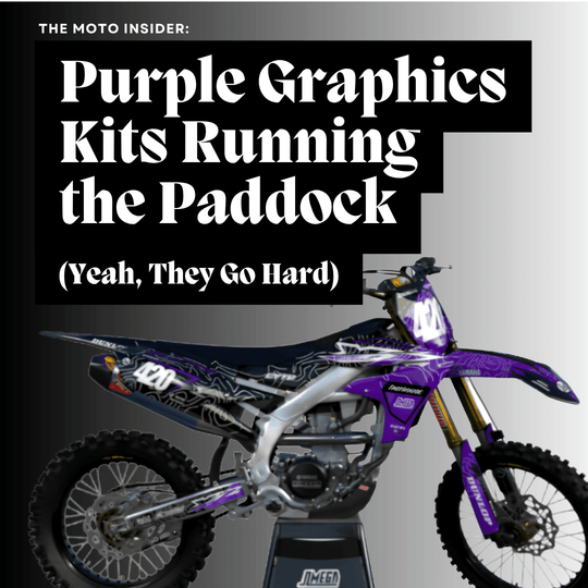 Purple Graphics Kits Running the Paddock
