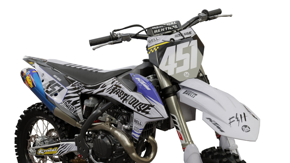 ktm sx sxf exc fasthouse blue graphics kit
