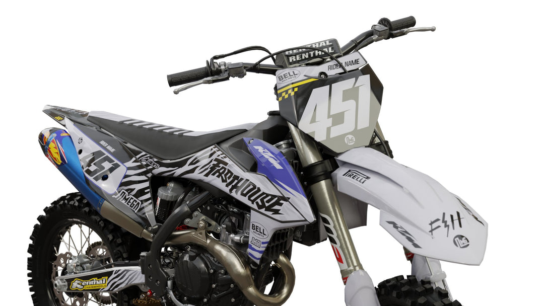 ktm sx sxf exc fasthouse blue graphics kit