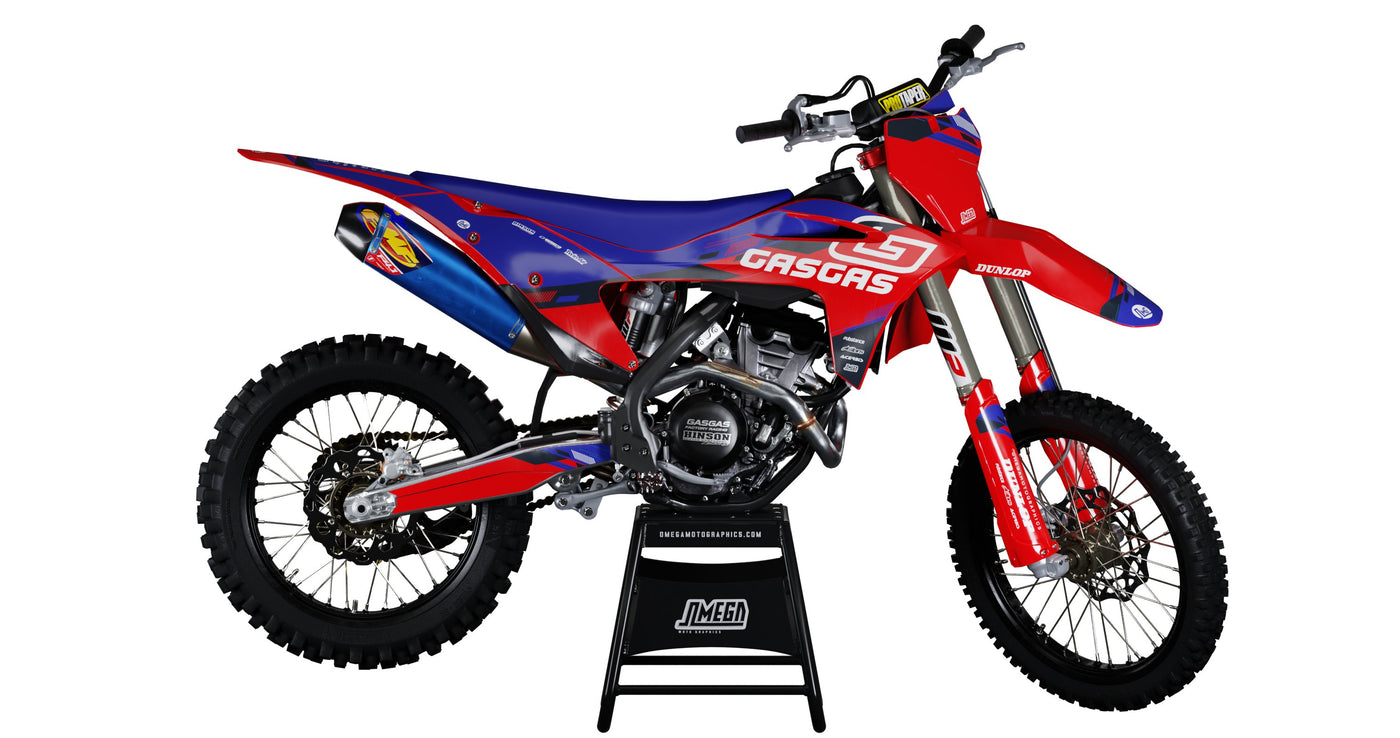 Gas Double Red Graphics Kit