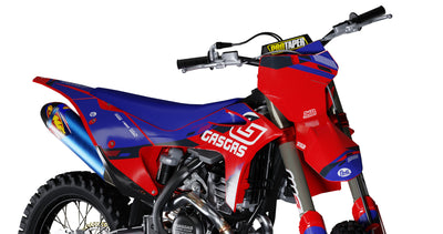Gas Double Red Graphics Kit