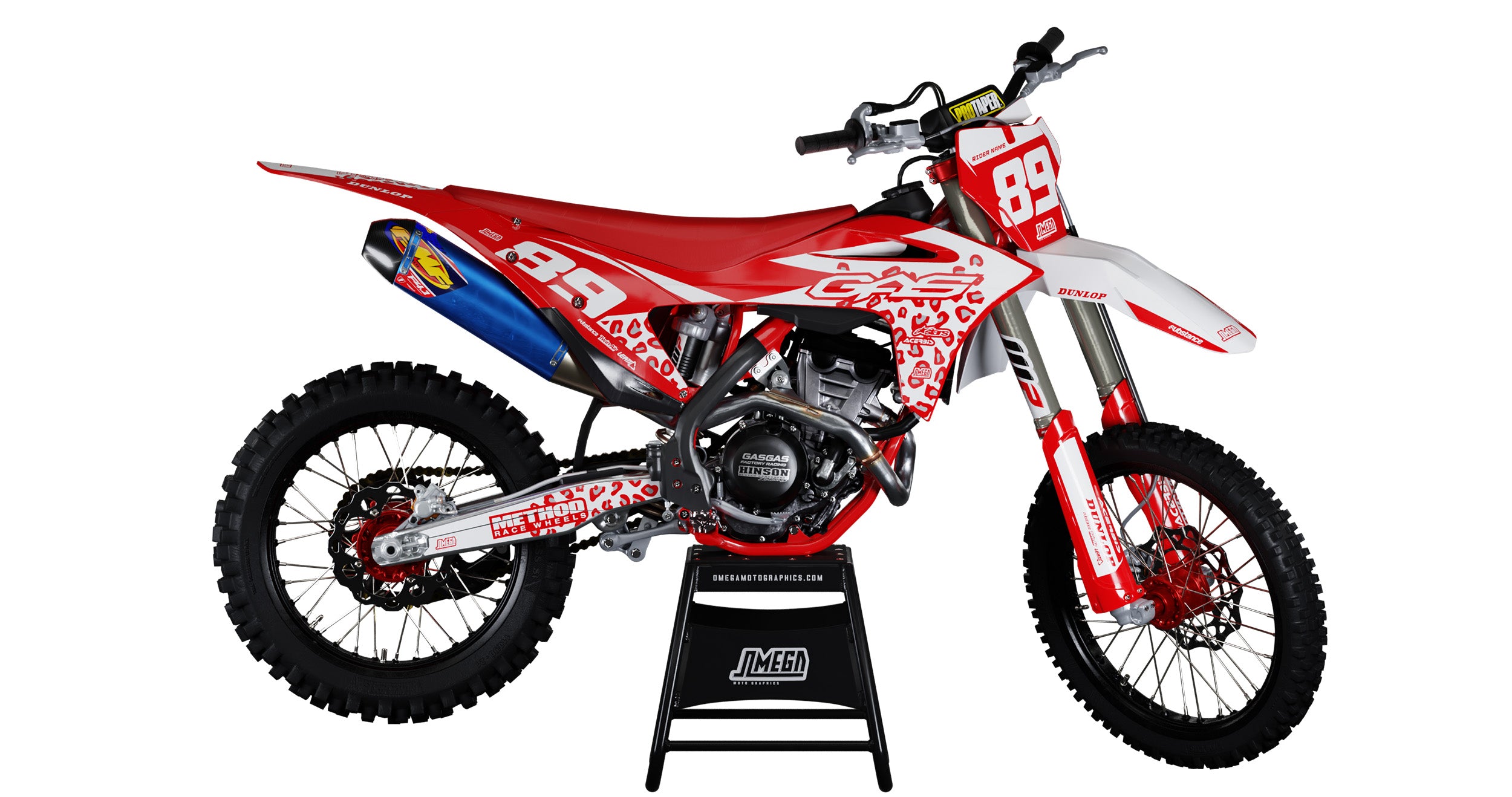 Red Leopard Graphics Kit | Omega Moto Graphics