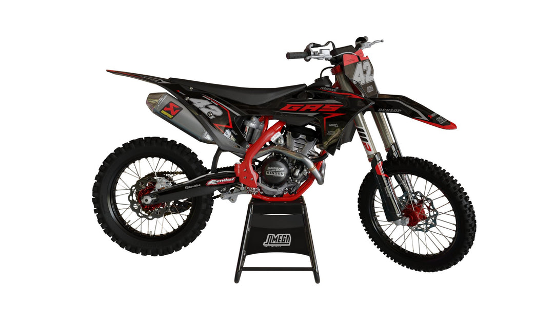 gasgas ec mc black & red rider graphics kit