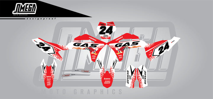 gasgas ec mc red woody graphics kit