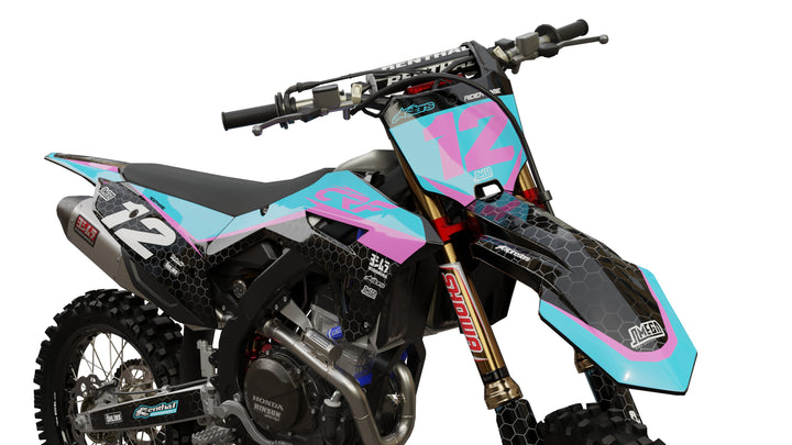 Honda Blue Love Graphics Kit