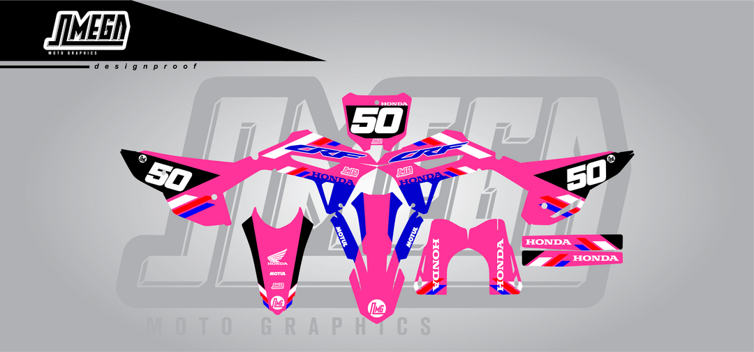 Honda Pink Factory Graphics Kit