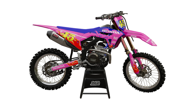 Honda Pink Retro Graphics Kit