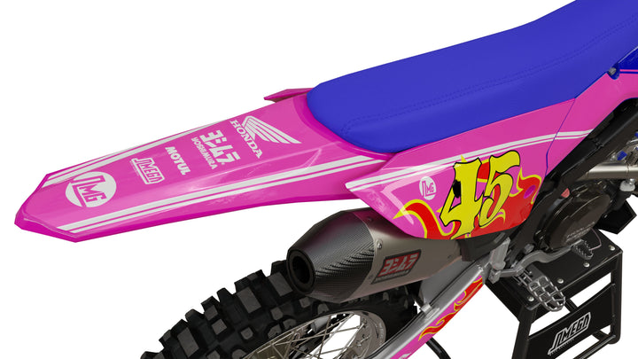 Honda Pink Retro Graphics Kit