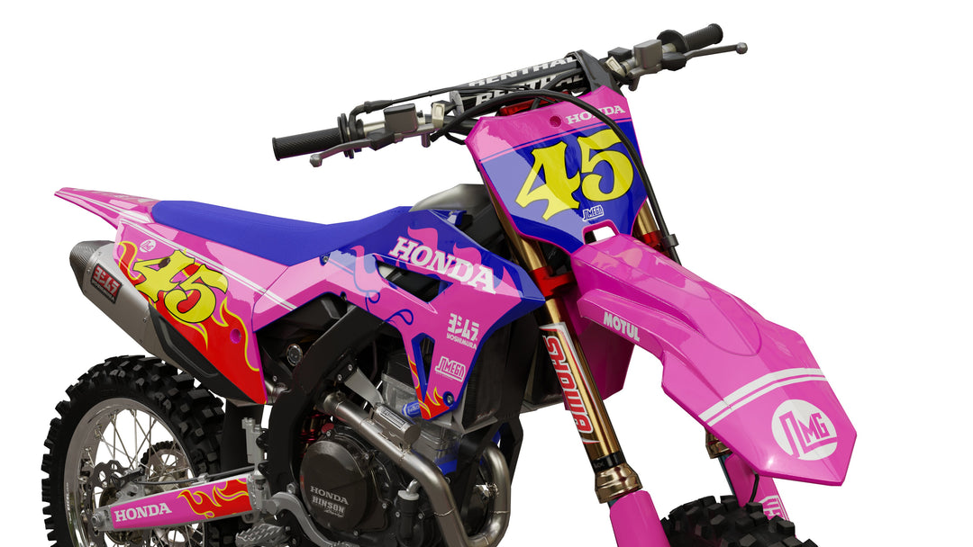Honda Pink Retro Graphics Kit