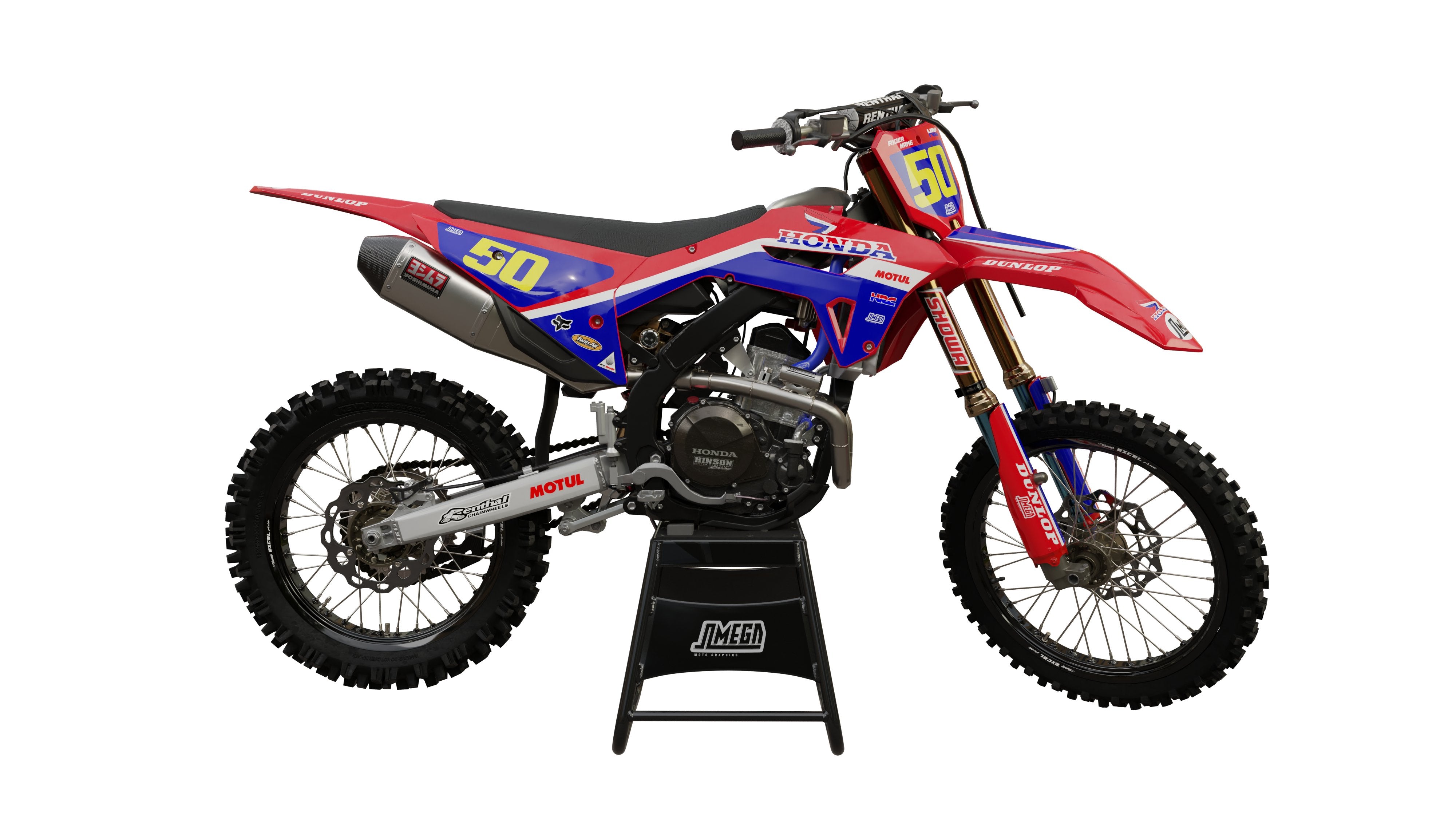Honda Red Retro Graphics Kit | Dirt Bike Stickers – Omega Moto Graphics