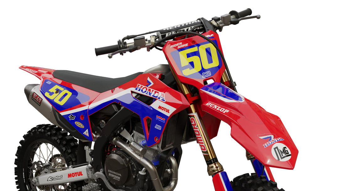 Honda Red Retro Graphics Kit