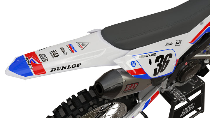 Honda White Retro Graphics Kit