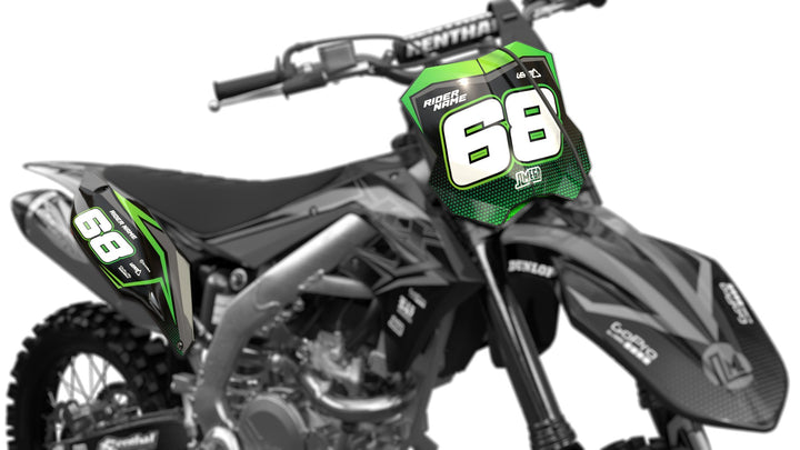 kawasaki kx kxf green rocket number plates