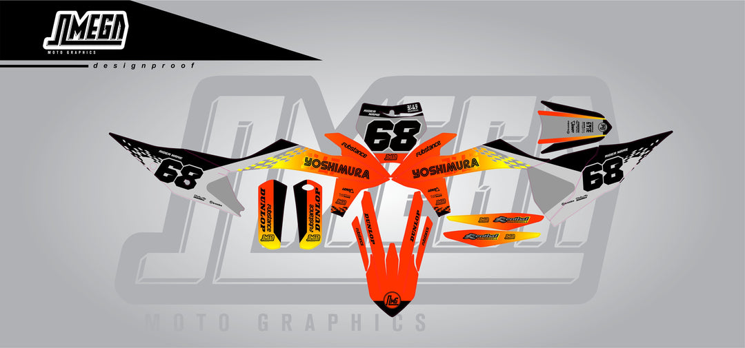 ktm fire side graphics kit