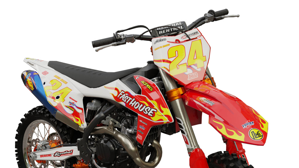 ktm sxf exc flames on graphics kit
