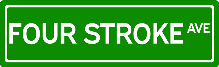 Four Stroke Ave - Street Sign