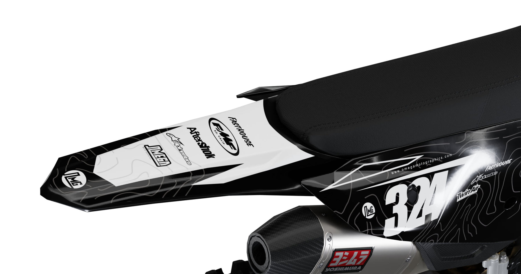Honda Black Expansion Graphics Kit | MX Graphics – Omega Moto Graphics