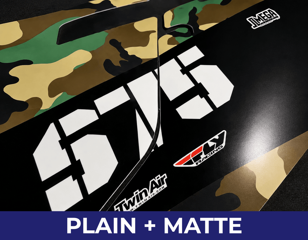 Army Camo Graphics Kit on a plain base with matte laminate 