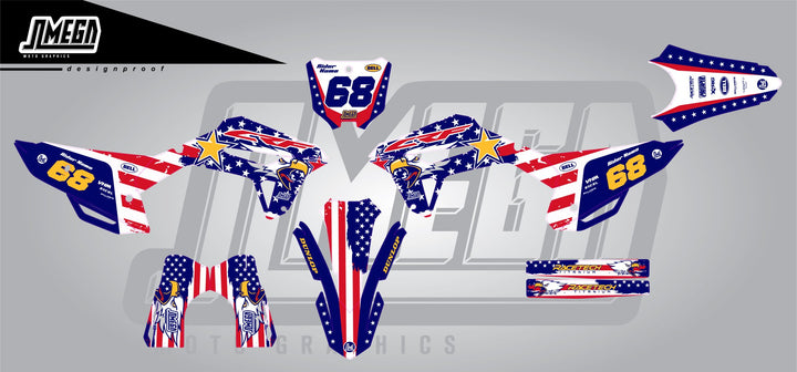 USA 4th of July Custom Graphics Kit