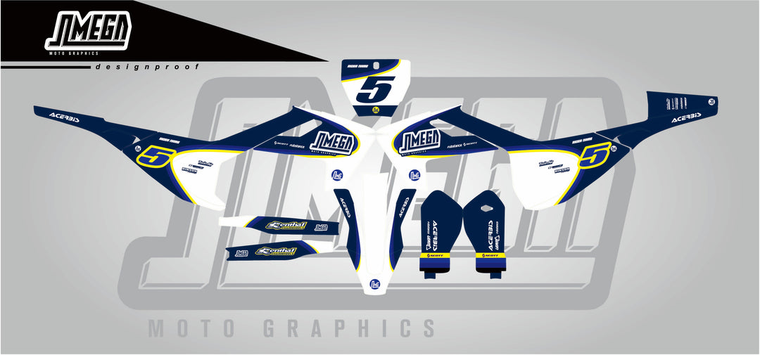 Retro dirt bike graphics