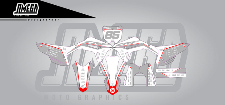 Honda White Factory Graphics Kit