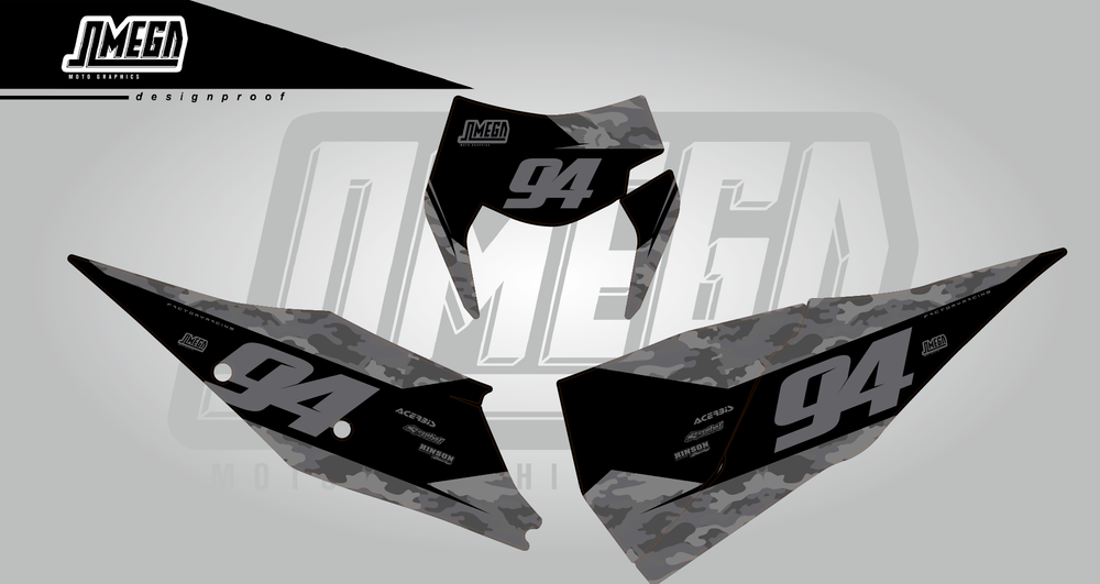 ktm grey camo number plates