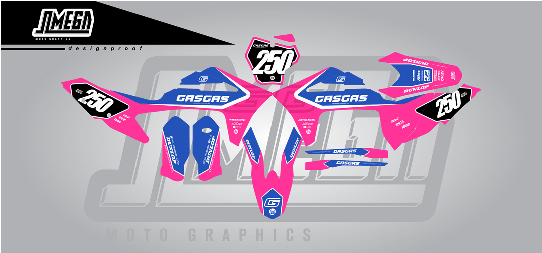 Gas Pink Retro Graphics Kit