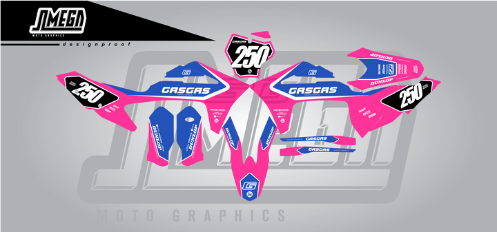 Gas Pink Retro Graphics Kit
