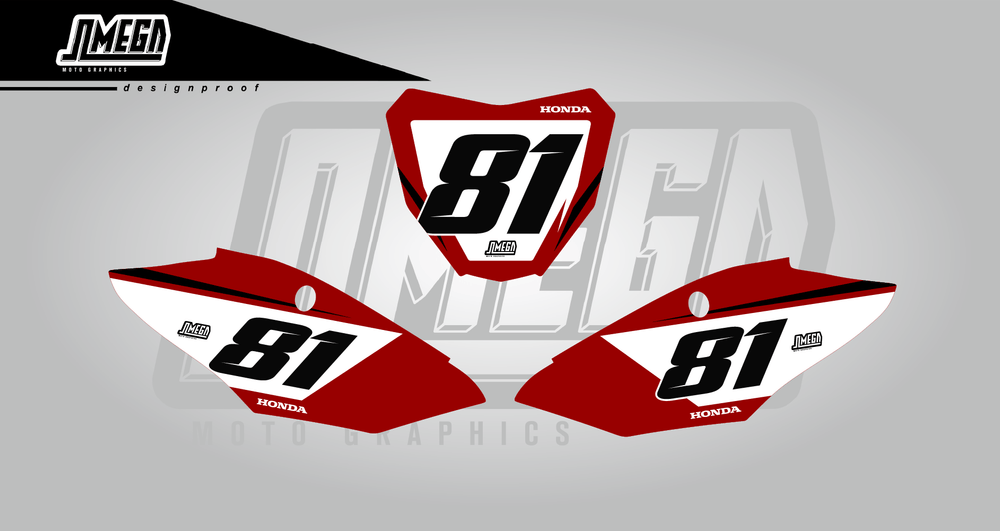 crf factory red number plates