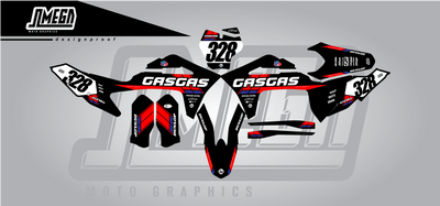 Gas Black Retro Graphics Kit