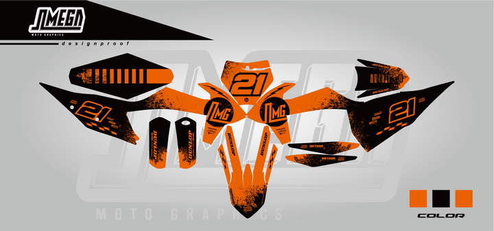 ktm sxf exc faded graphics kit