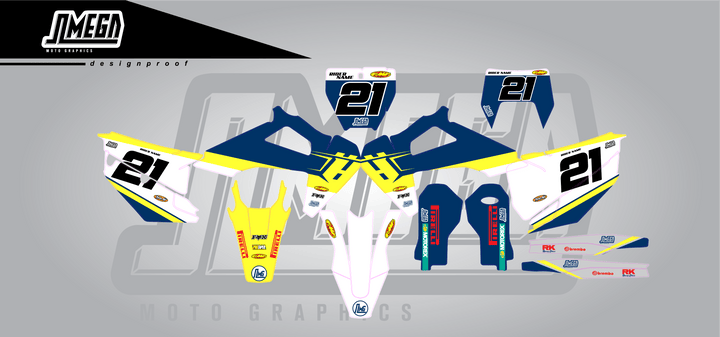 Husky Clean Blue Graphics Kit