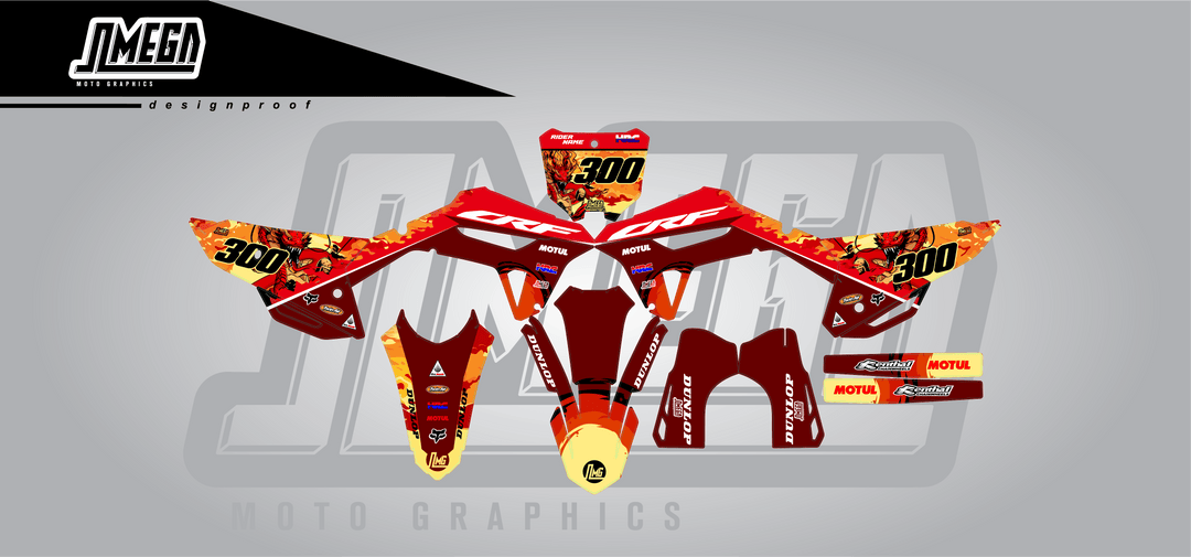 Honda Red Dragon Graphics Kit